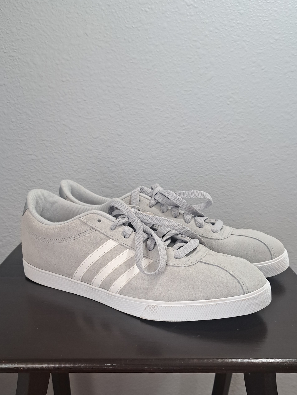 adidas Women's Neo Gray Suede Low-Top Sneakers